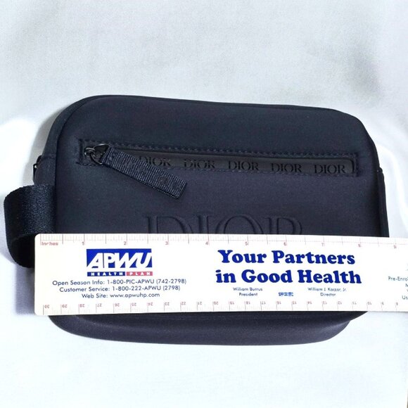 DIOR Sauvage Men's Navy Blue Toiletry Accessories Bag Tote Pouch Brand New - Picture 9 of 10